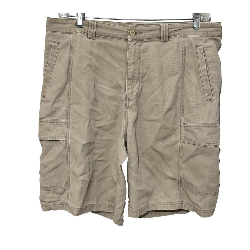 Men's Tommy Bahama Relax Tan Shorts Size 36 Casual 9" Inseam Beachy Summer